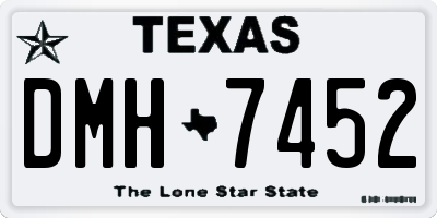 TX license plate DMH7452