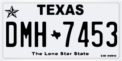 TX license plate DMH7453