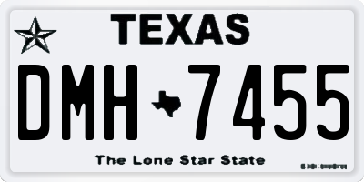 TX license plate DMH7455