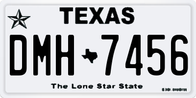 TX license plate DMH7456