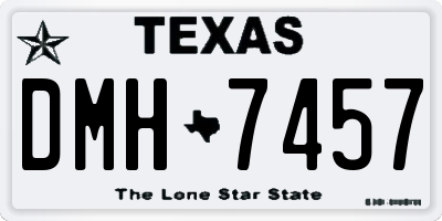 TX license plate DMH7457