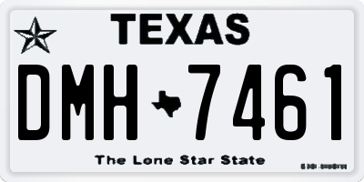 TX license plate DMH7461
