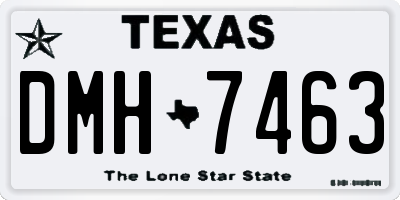 TX license plate DMH7463