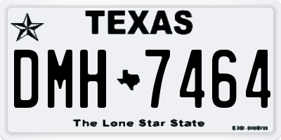 TX license plate DMH7464
