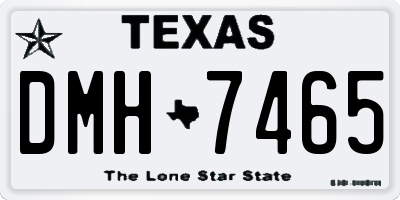TX license plate DMH7465
