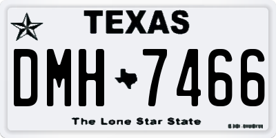TX license plate DMH7466