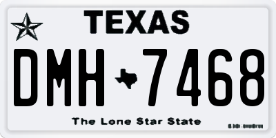 TX license plate DMH7468