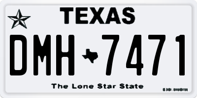 TX license plate DMH7471