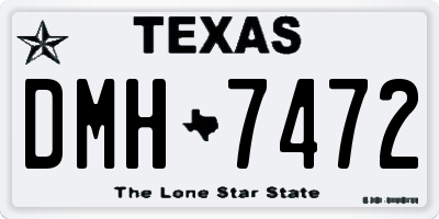 TX license plate DMH7472