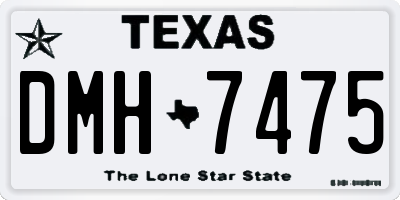 TX license plate DMH7475