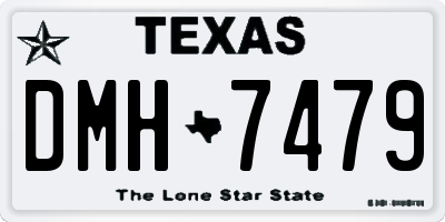 TX license plate DMH7479