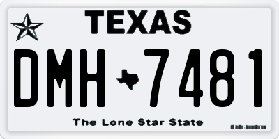TX license plate DMH7481