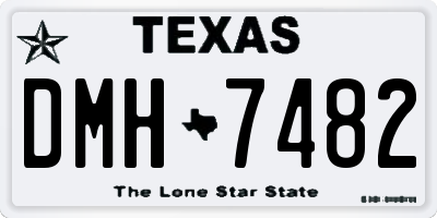 TX license plate DMH7482