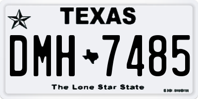 TX license plate DMH7485