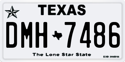 TX license plate DMH7486