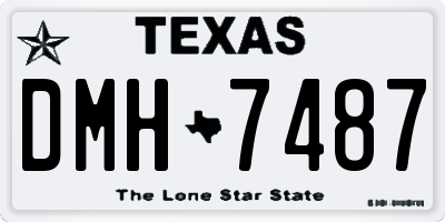 TX license plate DMH7487