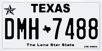 TX license plate DMH7488