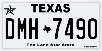 TX license plate DMH7490