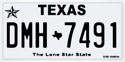 TX license plate DMH7491