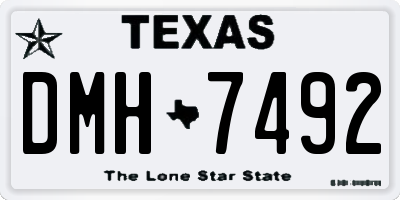 TX license plate DMH7492