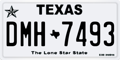 TX license plate DMH7493