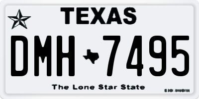 TX license plate DMH7495