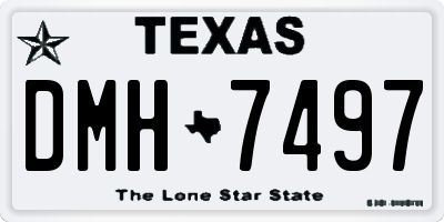TX license plate DMH7497