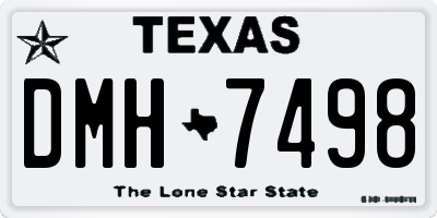 TX license plate DMH7498