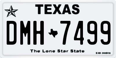 TX license plate DMH7499
