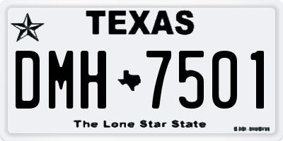 TX license plate DMH7501