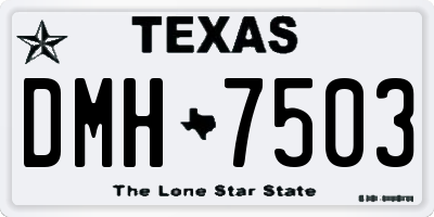 TX license plate DMH7503