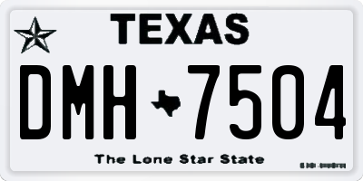 TX license plate DMH7504