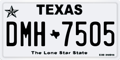 TX license plate DMH7505