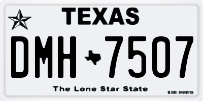 TX license plate DMH7507