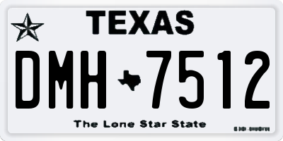 TX license plate DMH7512