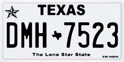 TX license plate DMH7523