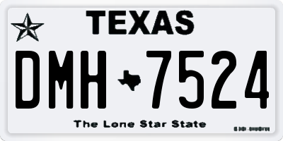 TX license plate DMH7524