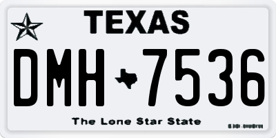 TX license plate DMH7536
