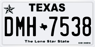 TX license plate DMH7538