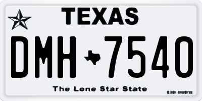 TX license plate DMH7540