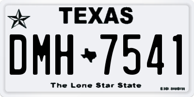 TX license plate DMH7541