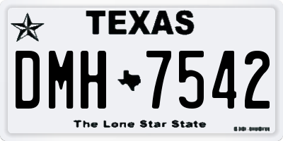 TX license plate DMH7542