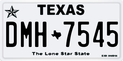 TX license plate DMH7545