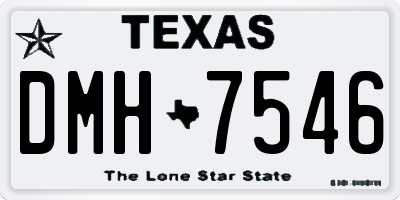 TX license plate DMH7546