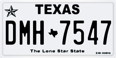 TX license plate DMH7547