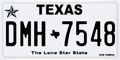 TX license plate DMH7548