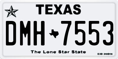TX license plate DMH7553