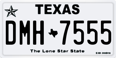 TX license plate DMH7555