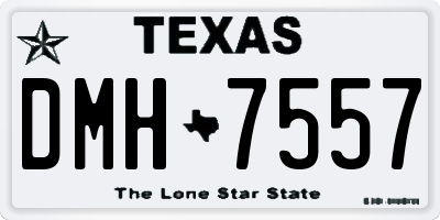TX license plate DMH7557