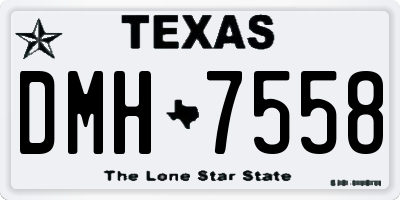 TX license plate DMH7558